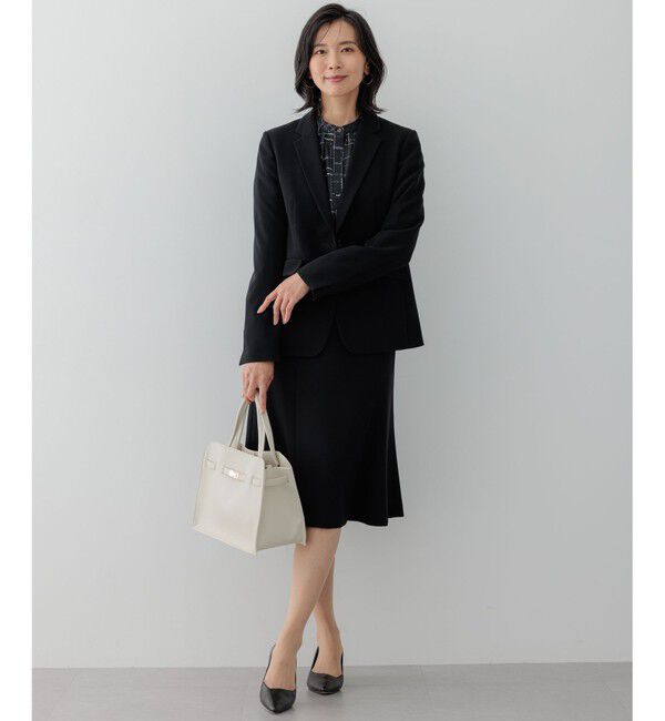 23区「【セットアップ対応/洗える】トリアセダブルジョーゼット テーラード ジャケット」|テーラードジャケット|