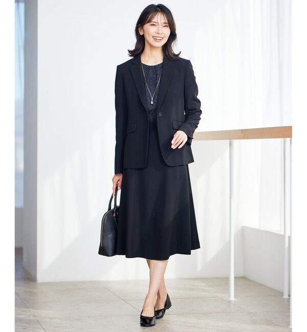 23区「【セットアップ対応/洗える】トリアセダブルジョーゼット テーラード ジャケット」|テーラードジャケット|