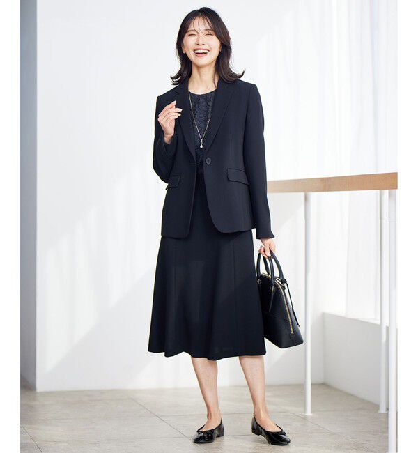 23区「【セットアップ対応/洗える】トリアセダブルジョーゼット テーラード ジャケット」|テーラードジャケット|