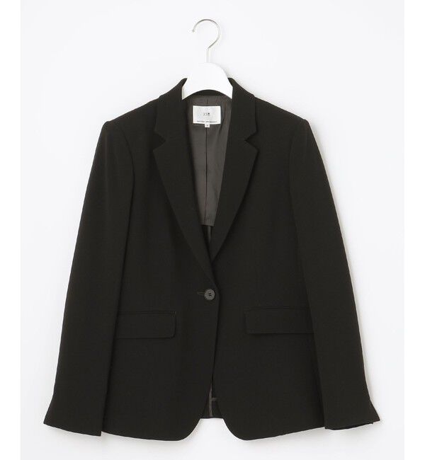 23区「【セットアップ対応/洗える】トリアセダブルジョーゼット テーラード ジャケット」|テーラードジャケット|