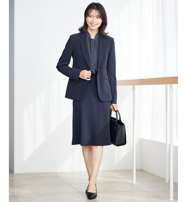 23区「【セットアップ対応/洗える】トリアセダブルジョーゼット テーラード ジャケット」|テーラードジャケット|