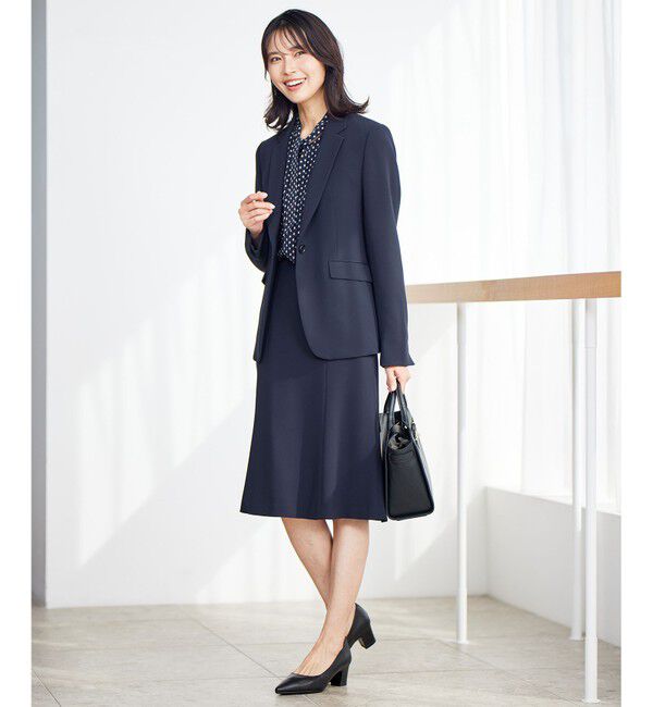 23区「【セットアップ対応/洗える】トリアセダブルジョーゼット テーラード ジャケット」|テーラードジャケット|