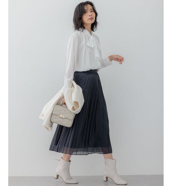 23区「【洗える】ドットドビーデシン ブラウス」|シャツ・ブラウス|