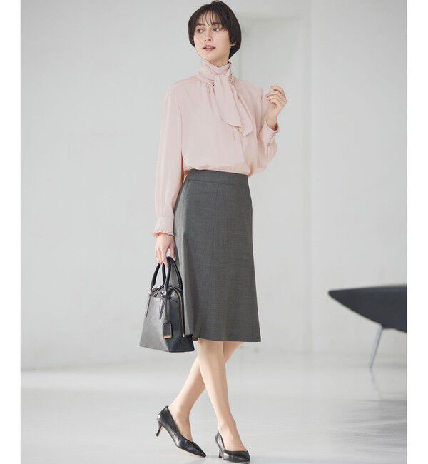 23区「【洗える】ドットドビーデシン ブラウス」|シャツ・ブラウス|