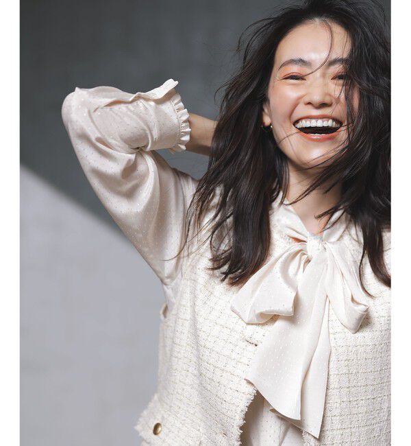 23区「【洗える】ドットドビーデシン ブラウス」|シャツ・ブラウス|