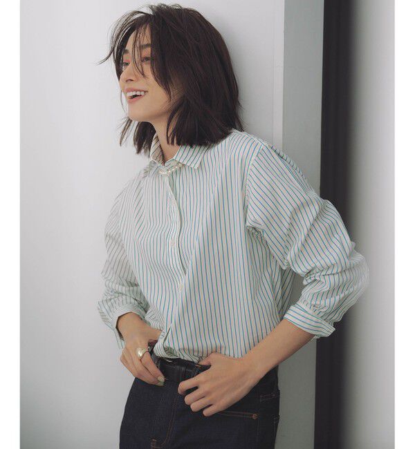 23区「【CLASSY.5月号掲載/洗える】CANCLINI ベーシック シャツ」|シャツ・ブラウス|ﾎﾜｲﾄ&times;ｸﾞ