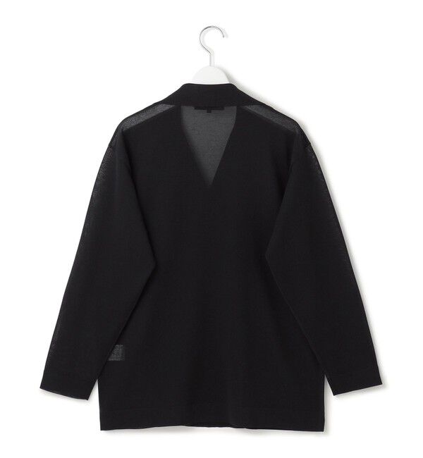 23区「【洗える】シアー ダブルブレスト ニット ジャケット」|テーラードジャケット|
