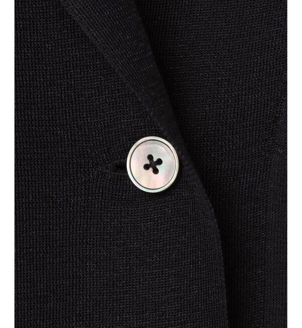 23区「【洗える】シアー ダブルブレスト ニット ジャケット」|テーラードジャケット|