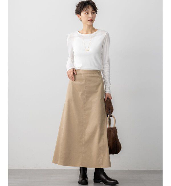 23区「【WEB&一部店舗限定カラーあり】ストレッチギャバ チノ スカート」|スカート|