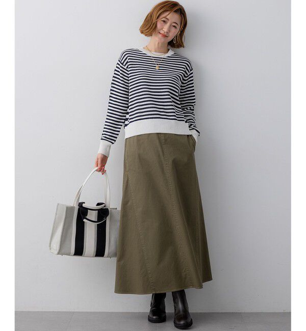 23区「【WEB&一部店舗限定カラーあり】ストレッチギャバ チノ スカート」|スカート|