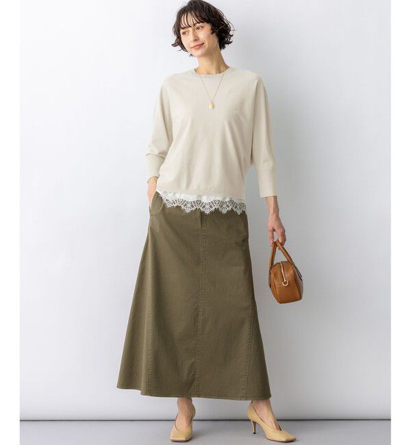 23区「【WEB&一部店舗限定カラーあり】ストレッチギャバ チノ スカート」|スカート|