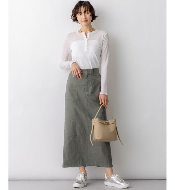 23区「スラブツイルストレッチ Iライン スカート」|スカート|