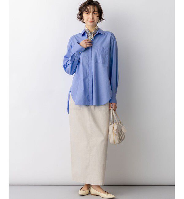 23区「スラブツイルストレッチ Iライン スカート」|スカート|