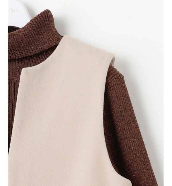 any SiS「【2SET】ニードルジャンパースカート &times; ラメリブタートルニット セット」|スーツ|