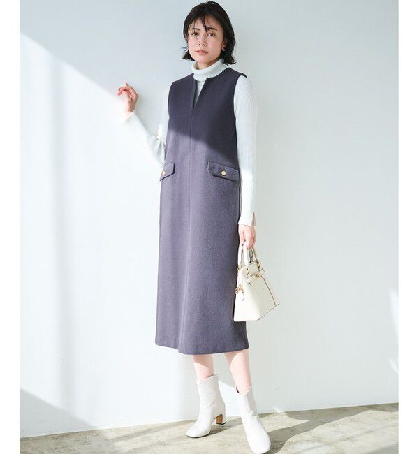 any SiS「【2SET】ニードルジャンパースカート &times; ラメリブタートルニット セット」|スーツ|