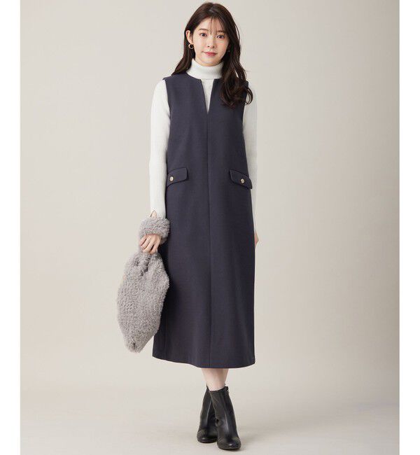 any SiS「【2SET】ニードルジャンパースカート &times; ラメリブタートルニット セット」|スーツ|