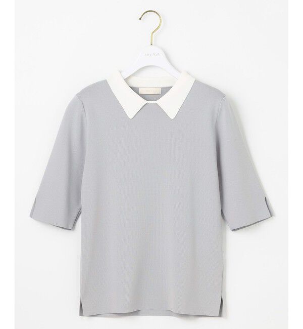 any SiS「【好印象企画】襟配色ニット&times;タックスカートセット」|スーツ|