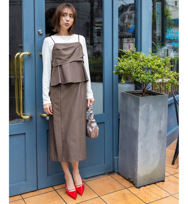 ANY SIS「ビスチェワンピース &times; カットソー セット」|スーツ|