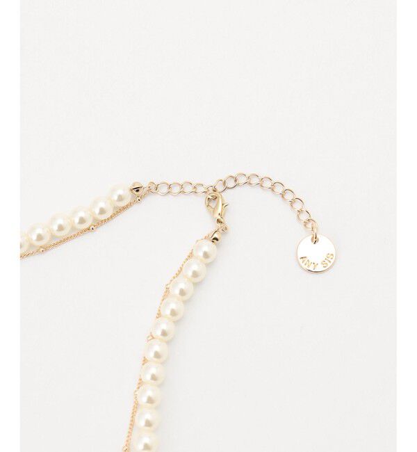 ANY SIS「2連パール調チェーン ネックレス」|ネックレス|
