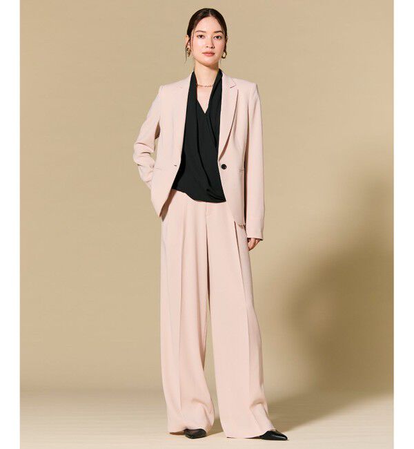 BEIGE,「OLIVE / カシュクールフレンチスリーブブラウス」|シャツ・ブラウス|