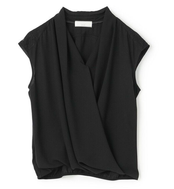 BEIGE,「OLIVE / カシュクールフレンチスリーブブラウス」|シャツ・ブラウス|