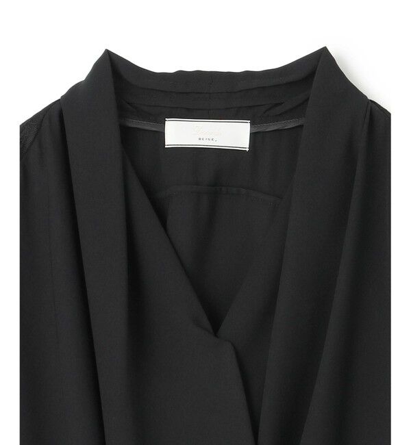 BEIGE,「OLIVE / カシュクールフレンチスリーブブラウス」|シャツ・ブラウス|