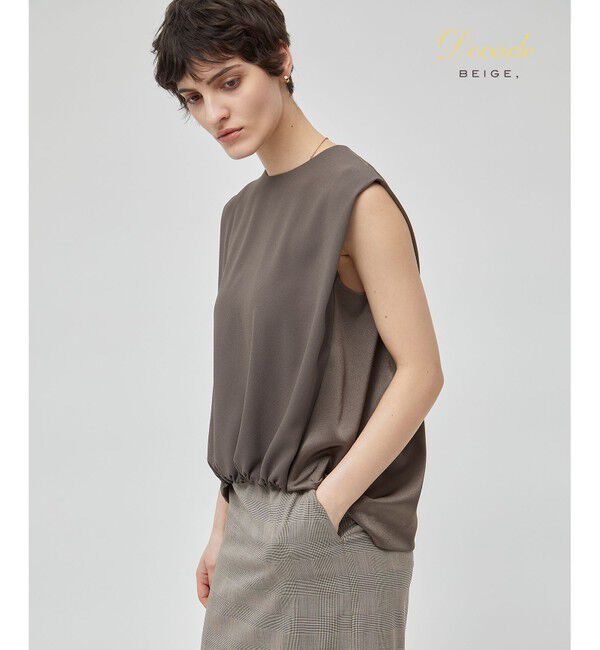 BEIGE,「【洗える】CINDY / ノースリーブブラウス」|シャツ・ブラウス|Mocha
