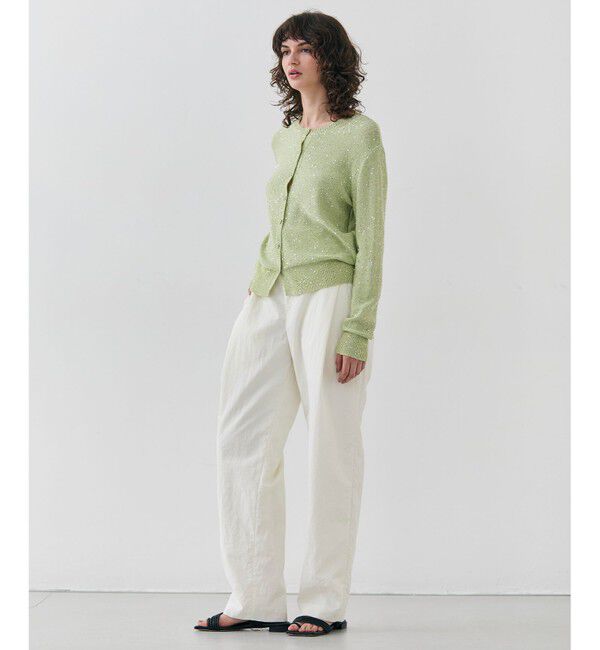 BEIGE,「【洗える】CROCUS / カービーシルエットタックパンツ」|その他|