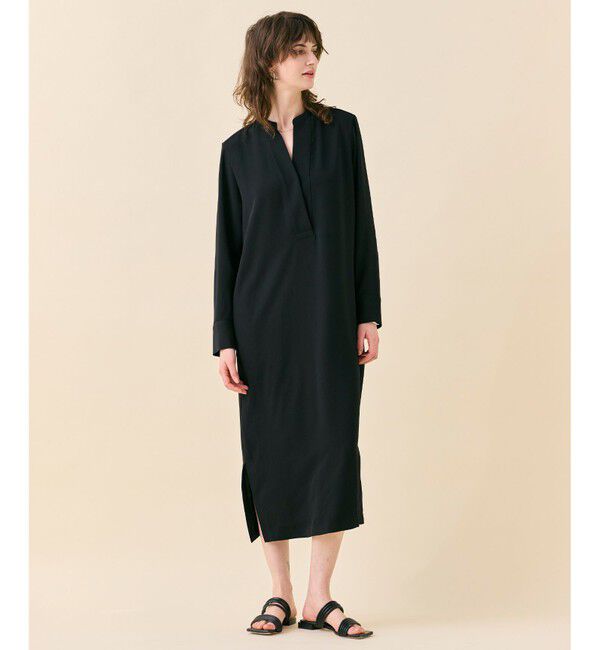 BEIGE,「【WEB限定・洗える】CELOSIA / クロスオーバーVネックワンピース」|ワンピース|