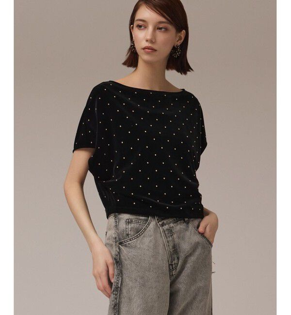 Diagram「ベロアルーズカットトップ」|Tシャツ・カットソー|ブラック