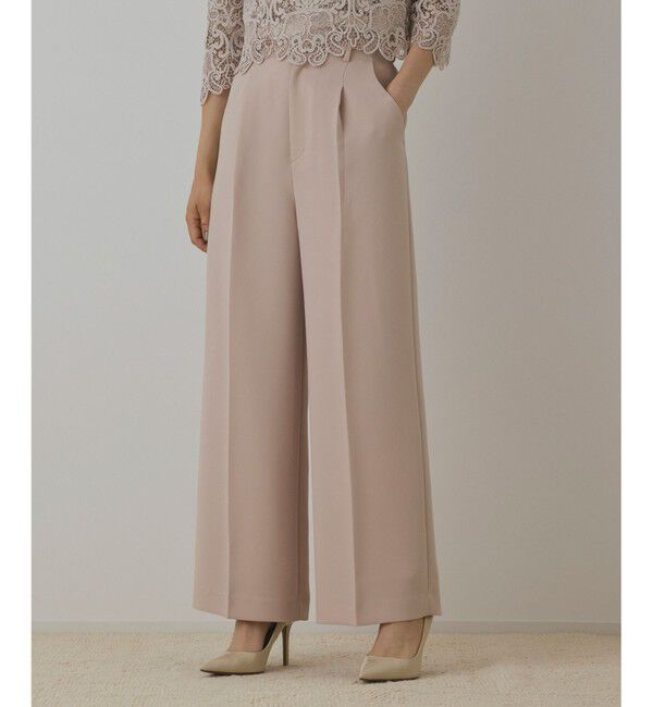 GRACE CONTINENTAL「ハイウエストワイドパンツ」|その他|ピンク