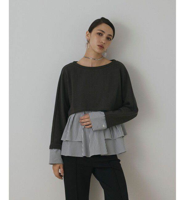 Diagram「タックフリルヘムカットトップ」|Tシャツ・カットソー|グレー