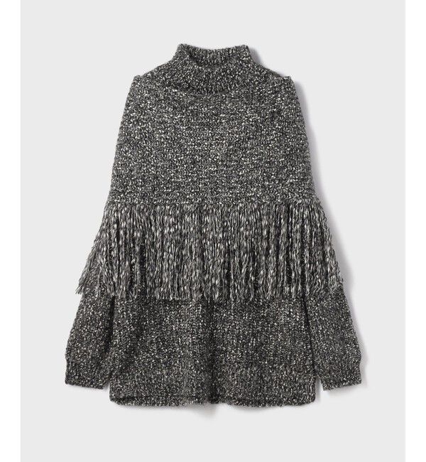 GRACE CONTINENTAL「フリンジケープニットトップ」|ニット・セーター|