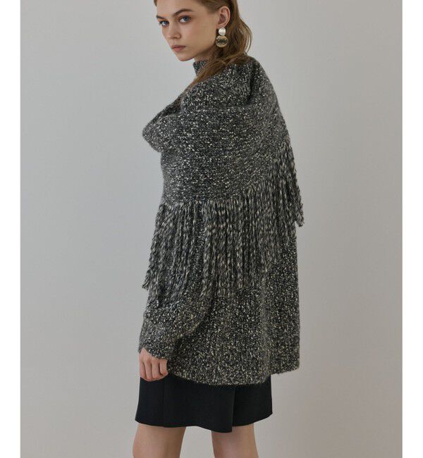 GRACE CONTINENTAL「フリンジケープニットトップ」|ニット・セーター|