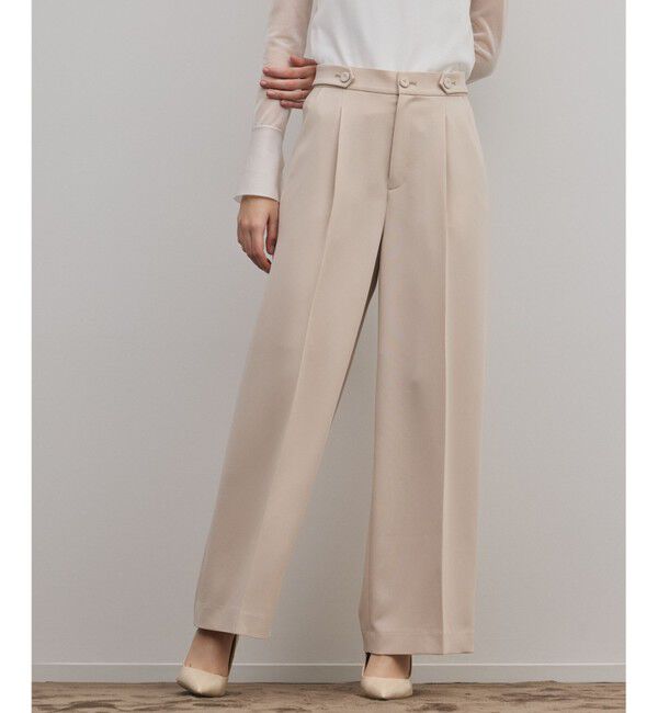 GRACE CONTINENTAL「トリアセワイドパンツ」|その他|ベージュ