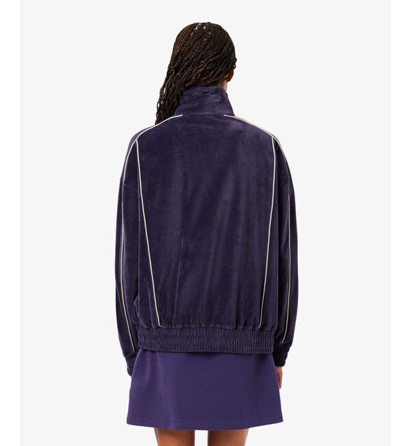 LACOSTE「ベロアタッチパイピングトラックジャケット」|カーディガン|