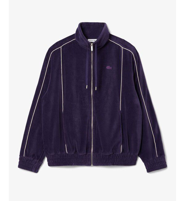 LACOSTE「ベロアタッチパイピングトラックジャケット」|カーディガン|