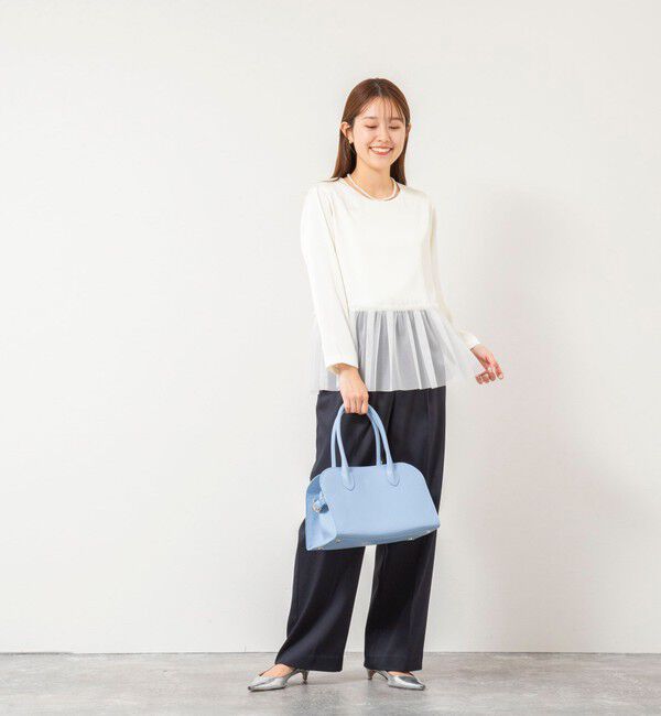 NOLLEY'S「ウォッシャブルオトナサテンペプラムブラウス」|シャツ・ブラウス|