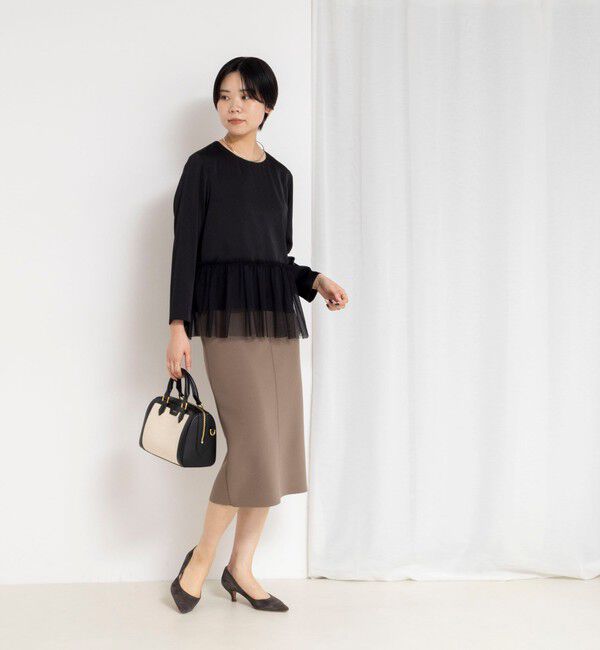 NOLLEY'S「ウォッシャブルオトナサテンペプラムブラウス」|シャツ・ブラウス|