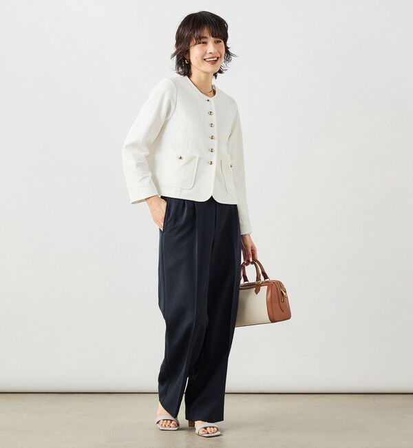 NOLLEY'S sophi「《セットアップ対応》ウォッシャブルスラブオックスタックワイドパンツ」|その他|