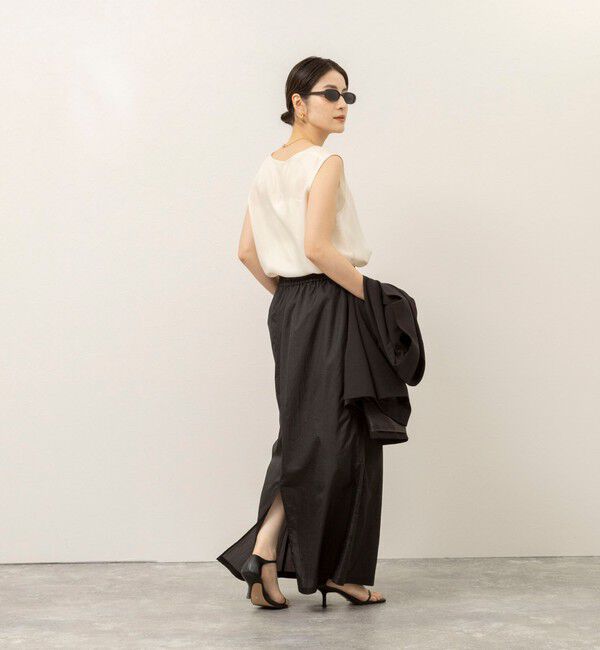 MAQWEL「《セットアップ対応》【MAQWEL/マクウェル】ウォッシャブルシアースカート」|スカート|