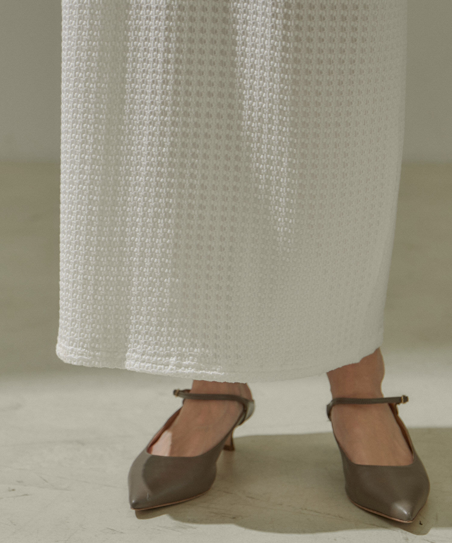 SALON adam et rope'「KINANシャーリングジャガードタイトスカート【セットアップ対応・洗える】」|スカート|