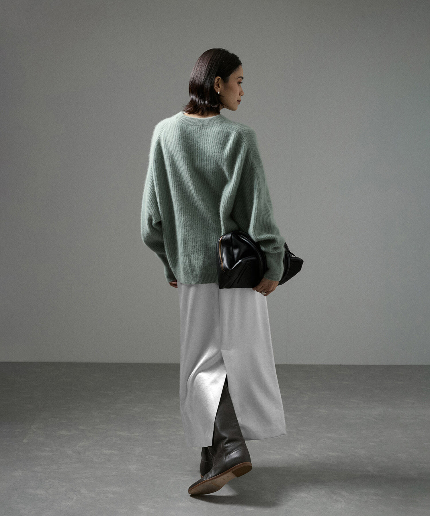 SALON adam et rope'「【追加・サイズ展開あり】シャイニーナロースカート2【洗える】」|スカート|