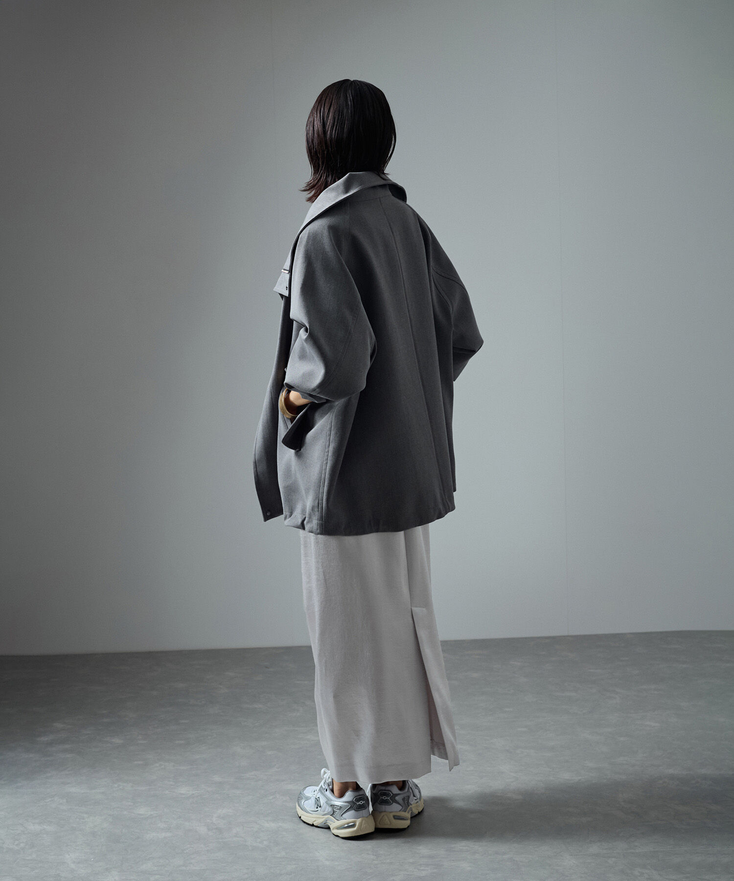 SALON adam et rope'「【追加・サイズ展開あり】シャイニーナロースカート2【洗える】」|スカート|