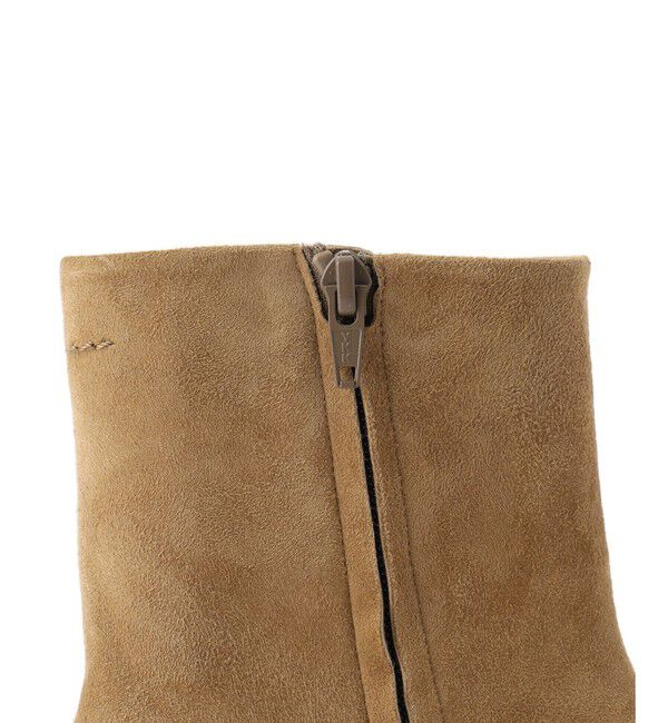 SALON adam et rope'「【W S（ドゥーブル）】ポインテッドトゥ レザーヒールショートブーツ」|ロングブーツ|