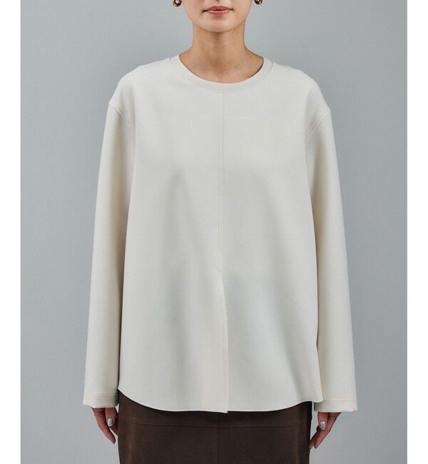 SALON adam et rope'「ダブルクロスロングTシャツブラウス / セットアップ対応」|シャツ・ブラウス|