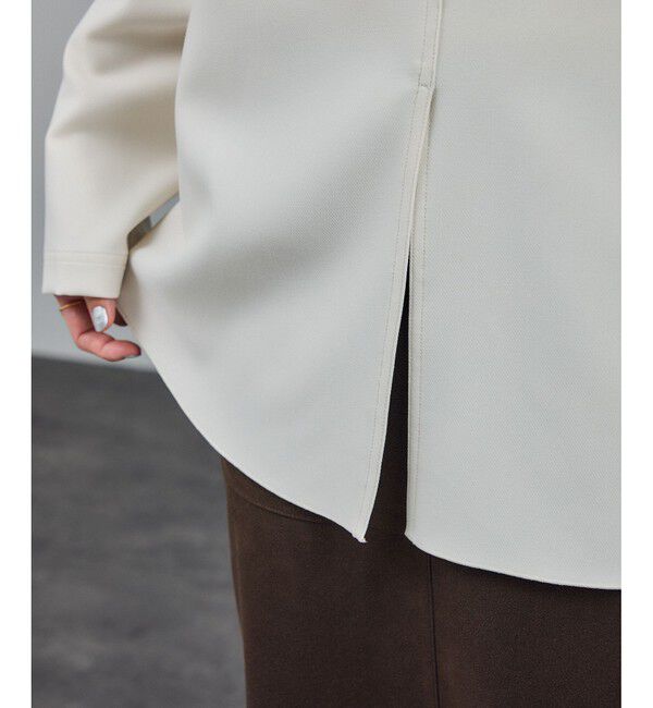 SALON adam et rope'「ダブルクロスロングTシャツブラウス / セットアップ対応」|シャツ・ブラウス|