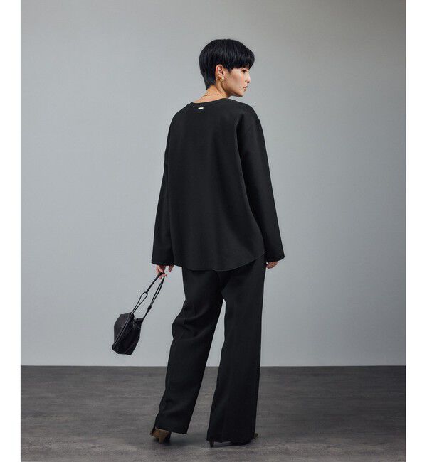 SALON adam et rope'「ダブルクロスロングTシャツブラウス / セットアップ対応」|シャツ・ブラウス|
