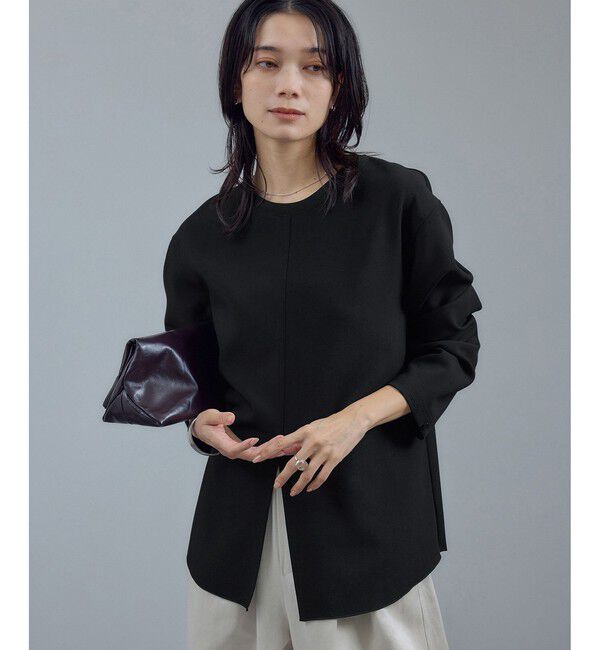 SALON adam et rope'「ダブルクロスロングTシャツブラウス / セットアップ対応」|シャツ・ブラウス|