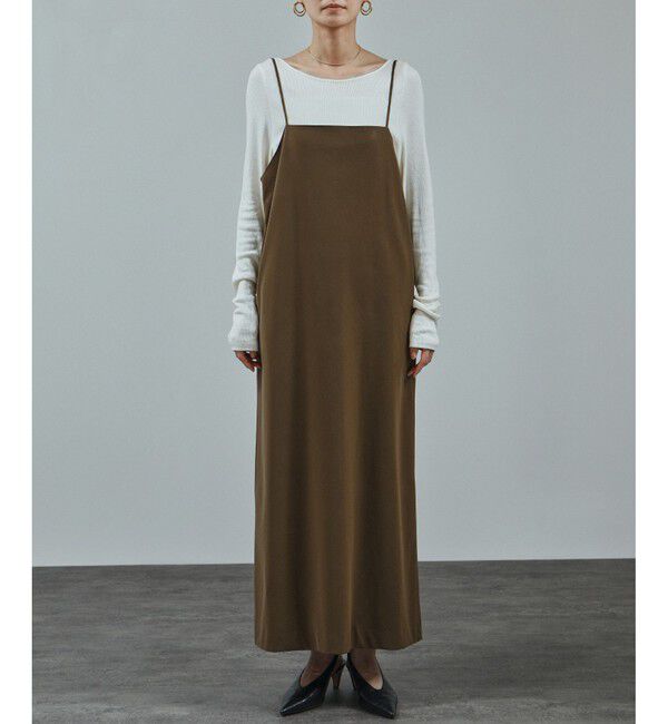 SALON adam et rope'「パールレザーライクキャミワンピース」|ワンピース|